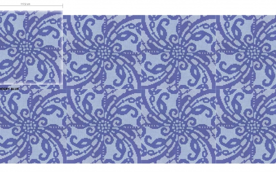 Декоративное панно "EMBROIDERY BLUE"