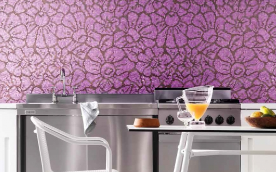 Декоративное панно "GRAPHIC FLOWERS PURPLE"
